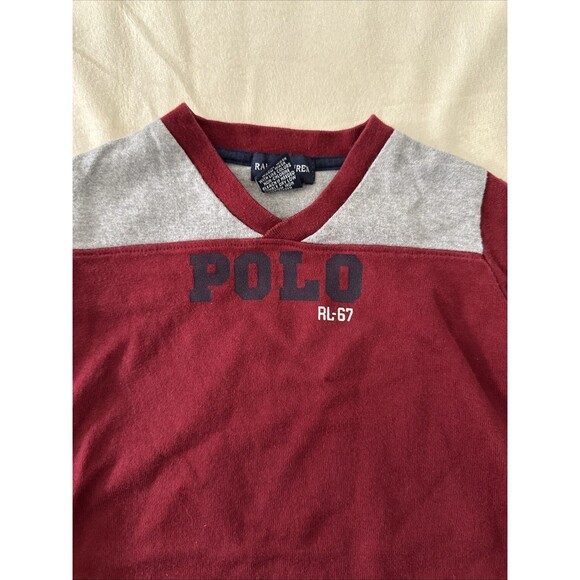 Ralph Lauren Vintage Baby Size Small 3-6 Months Romper Boys Maroon Polo Long - Picture 5 of 12
